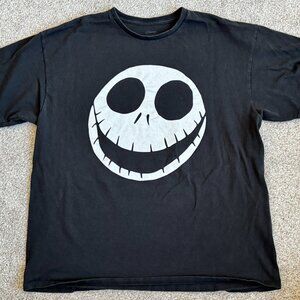 Disney Jack Skellington Black Adult Shirt Size XL Nightmare Before Christmas